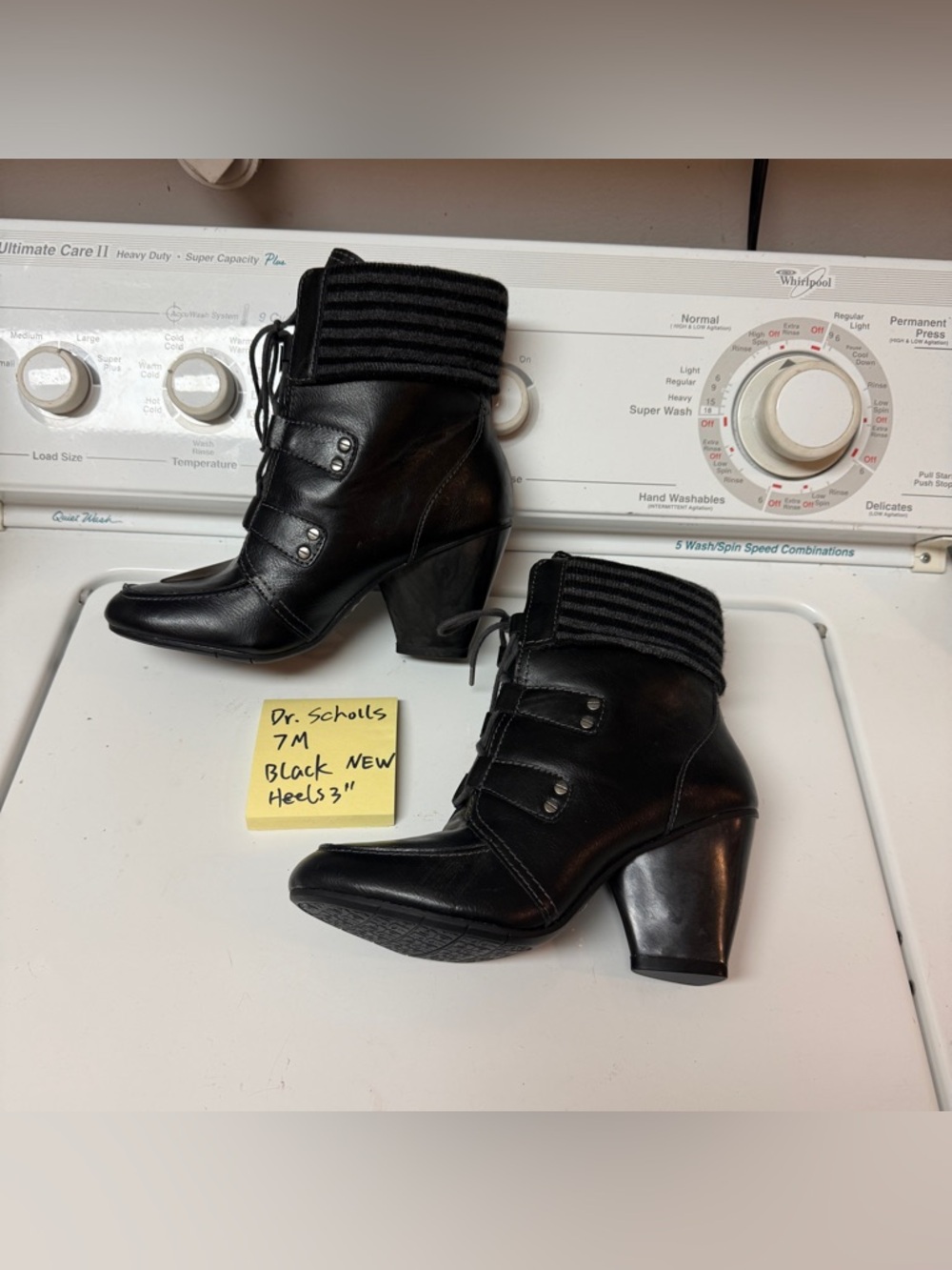 Dr. Scholl's NWT Women's 7 Black Lace-Up Ankle Boots